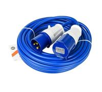 SLx Rallonge électrique 14 m 240 V 16 A - Câble d'extérieur robuste (2,5 mm²), certifié IP44, pour la construction, le garage, la caravane, le camping-car et le camping