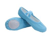 Slxbear Chaussures de danse décontractées sans nœud avec semelle souple | Couleur unie, léger, sangle élastique croisée, confortable, respirant, ballet, entraînement, performance, scène, taille 36-5