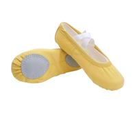 Slxbear Chaussures de danse décontractées sans nœud avec semelle souple | Couleur unie, léger, sangle élastique croisée, confortable, respirant, ballet, entraînement, performance, scène, taille 36-5