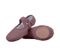 Slxbear Chaussures de danse décontractées sans nœud avec semelle souple | Couleur unie, léger, sangle élastique croisée, confortable, respirant, ballet, entraînement, performance, scène, taille 36-5