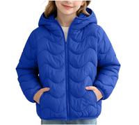 Slxbear Doudoune matelassée à capuche avec fermeture éclair pour | Veste rembourrée légère à manches longues, col montant ample, veste chaude coupe-vent de couleur unie