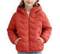 Slxbear Doudoune matelassée à capuche avec fermeture éclair pour | Veste rembourrée légère à manches longues, col montant ample, veste chaude coupe-vent de couleur unie
