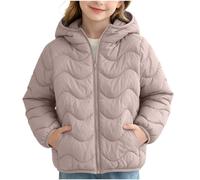 Slxbear Doudoune matelassée à capuche avec fermeture éclair pour | Veste rembourrée légère à manches longues, col montant ample, veste chaude coupe-vent de couleur unie