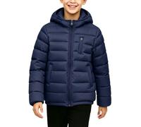 Slxbear Doudoune matelassée légère et décontractée pour enfants avec | Manches longues, fermeture éclair, coupe ample, doux, respirant, confortable, col montant, couleur unie, école, vacances