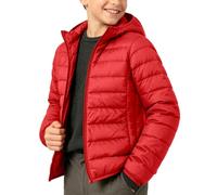 Slxbear Doudoune matelassée légère et décontractée pour enfants avec | Manches longues, fermeture éclair, coupe ample, doux, respirant, confortable, col montant, couleur unie, école, vacances