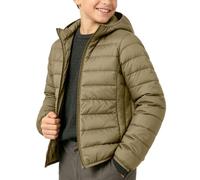 Slxbear Doudoune matelassée légère et décontractée pour enfants avec | Manches longues, fermeture éclair, coupe ample, doux, respirant, confortable, col montant, couleur unie, école, vacances