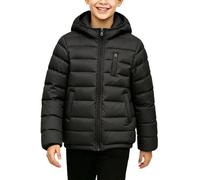 Slxbear Doudoune matelassée légère et décontractée pour enfants avec | Manches longues, fermeture éclair, coupe ample, doux, respirant, confortable, col montant, couleur unie, école, vacances