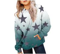 Slxbear Sweat à capuche décontracté pour enfants, garçons et filles, imprimé dégradé, pull surdimensionné, hauts à manches longues, chemises amples à épaules tombantes, confortables et respirants