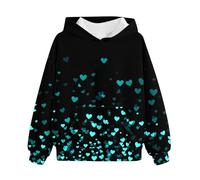 Slxbear Sweat à capuche surdimensionné à manches longues pour adolescentes et filles, pull graphique mignon, coupe ample, tendance, confortable, décontracté, léger et respirant, pour les vacances en
