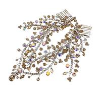 SLXLYH Chaîne de cheveux en cristal brillant pour concours de beauté, bal de fin d'année, mariage, As shown, Strass