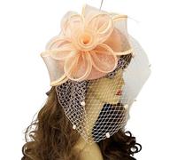 SLXLYH Chapeau bibi style années 20 pour fête, mariage, femme - Chapeau à fleurs vintage - Style années 20 (couleur des dents de sang)