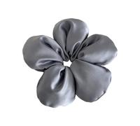 SLXLYH Chouchous à cheveux épais surdimensionnés avec fleur 3D, chouchous élégants avec corde à cheveux pour femme (gris clair)