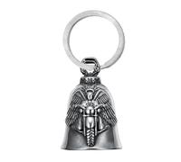 SLXLYH Collier avec pendentif clochette de moto pour motards fait à la main style hip hop punk porte-clés bijoux rock accessoires en métal, Pendant size 3.8*2.6, Acier inoxydable