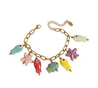 SLXLYH Dopamine Inspire Bracelet de perles en céramique colorées pour améliorer l'humeur et mettre en valeur la personnalité unique des femmes à la mode, As shown, Perles