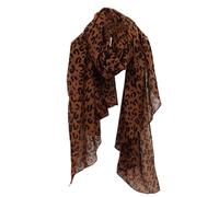 SLXLYH Écharpe imprimée léopard pour femme, châle doux et respirant, accessoire de mode pour les fêtes et festivals (11)