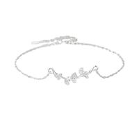 SLXLYH Élégant collier et bracelet en forme de feuille de ginkgo symbolisant la longévité et la prospérité pour les femmes à la mode, Chain length: approximately 44.5cm, Argent