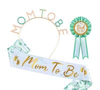 SLXLYH Ensemble bandeau de maternité avec bandoulière et badge pour femmes enceintes, décorations de fête confortables pour maman enceinte