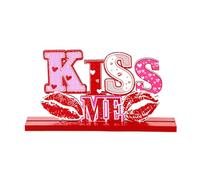 SLXLYH Figurine De Décoration d'amour en Bois Ornements De Baiser Heureux pour Chambres À Coucher Salon Et Célébration Spéciale Ornements De Bureau De Vacances