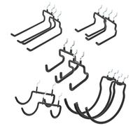 SLXLYH Lot de 10 crochets robustes à double bras en métal avec revêtement noir pour organiser divers outils pour panneau perforé