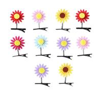 SLXLYH Lot de 10 petites pinces à cheveux à ressort pour fille, adolescente, Noël, carnaval, fête (petit tournesol)