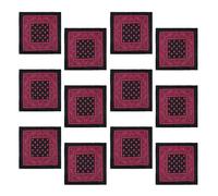 SLXLYH Lot de 12 bandanas Hiphop multi-usages respirants pour homme et femme (rose rouge)
