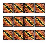 SLXLYH Lot de 12 mouchoirs carrés à imprimé flamme, léger, motif tête de mort pour le sport et le quotidien (style 4)