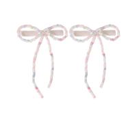 SLXLYH Lot de 2 pinces à cheveux élégantes en forme de nœud avec perles pour femme (couleur : pince à bec de canard)