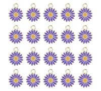 SLXLYH Lot de 20 pendentifs tendance en forme de petite fleur pour fabrication de bijoux