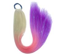 SLXLYH Lot de 4 extensions de cheveux tressées colorées à 9 mèches pour dreadlocks et queue de cheval