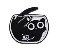 SLXLYH Lot de 5 épingles à revers avec motif de chats mignons pour vestes, chapeaux et sacs à dos, 2.6*2.8CM, Zinc