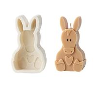 SLXLYH Moules en silicone, beaux moules en silicone pour ornements en forme d'animal de dessin animé, moule à bougie en silicone pour travaux manuels (âne attentionné)
