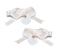 SLXLYH Pince à cheveux avec nœud papillon pour fille - Barrettes à ruban - Pour bal masqué, décoration de cheveux (rose, 2)