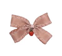 SLXLYH Pince à cheveux élégante en forme de fraise avec nœud en ruban, pour filles, nœud à volants (rose)