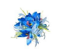 SLXLYH Pince à cheveux en forme de fleur artificielle pour femmes et filles - Accessoire de cheveux pour mariages et fêtes (bleu)