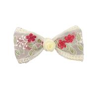 SLXLYH Pince à cheveux en forme de fleur brodée avec nœud chinois pour femme - Barrettes antidérapantes (style 1)