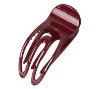 SLXLYH Pince à cheveux incurvée pour femme - Pour un usage quotidien - Impression tendance - Pince à cheveux solide et sécurisée pour diverses tenues (rouge vin)