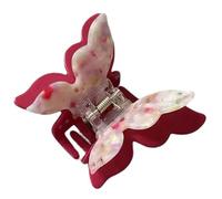 SLXLYH Pince à cheveux papillon double couche en acétate pour femme - Accessoires de cheveux pour différentes coiffures (couleur fruit du dragon)