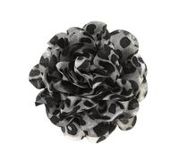 SLXLYH Pince à cheveux vintage avec imprimé léopard et fleur réglable pour volume de cheveux, accessoire de coiffure unique (gris)