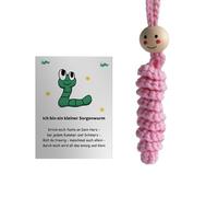 SLXLYH Relief Stress Green Crochet Caterpillars Fabriqué À Main Crochet Stress Stress Cadeaux Card Accessoire pour Le Soutien des Émotions