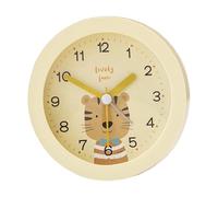 SLXLYH Réveil analogique pour enfants avec répétitions d'alarme et veilleuse, horloge ronde silencieuse pour chambre de garçons et filles (tigre jaune)