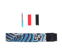 SLXLYH Sangle de clavier ergonomique avec sangle adhésive en tissu feuille d'or facile à attacher et à détacher pour un transport confortable (bleu)