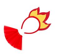 SLXLYH Serre-tête en forme de flamme au design élégant et confortable pour fête d'anniversaire, séance photo et événement à thème, bandeau pour jeu de rôle