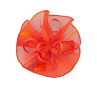 SLXLYH Teaparty Pince à cheveux pour fête, mariage, femme, filet à fleurs (orange)