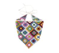 SLXLYH Turban délicat en crochet à fleurs pour filles qui prennent des photos, écharpe de cheveux, bandeau tricoté pour femme, accessoire de cheveux de voyage