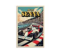 SLYASZX Ayrton Senna Poster sur toile, peinture à l'huile, peinture décorative à suspendre, pour maison, salon, chambre à coucher, salle à manger, style sans cadre, 30 x 45 cm
