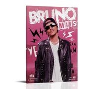 SLYASZX Bruno Mars Poster sur toile Peinture à l'huile Peinture décorative Art Poster Peinture à suspendre pour la maison, le salon, la chambre à coucher, salle à manger Cadre mural 20 x 30 cm