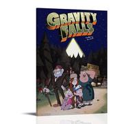 SLYASZX Gravity Falls Poster sur toile peinture à l'huile peinture décorative à suspendre pour la maison, le salon, la chambre à coucher, la salle à manger avec cadre mural 30 x 45 cm