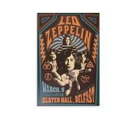 SLYASZX Led Zeppelin - Poster sur toile - Peinture à l'huile - Décoration à suspendre - Pour la maison, le salon, la chambre à coucher, la salle à manger - Style sans cadre - 30 x 45 cm