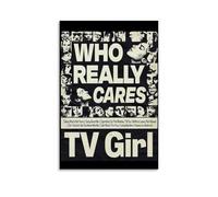 SLYASZX Who Really Cares Poster TV Girl Peinture à l'huile sur toile Décoration à suspendre pour la maison, le salon, la chambre à coucher, la salle à manger, sans cadre, 40 x 60 cm