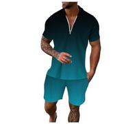 SLYGOU VêTement Homme,Polo Vãªtements De Sport pour Homme Jogger Complet VêTements Survetement Foot Été 2 Pièces Costume Décontracté et Pantalons SurvêTement Hommes